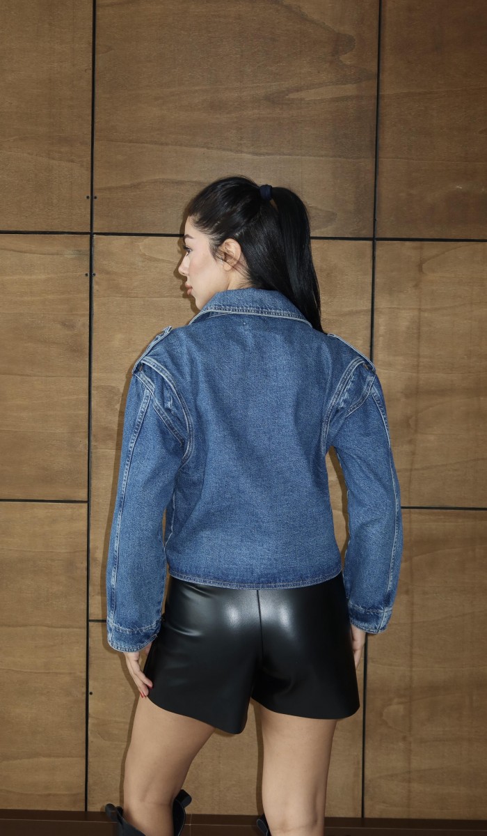 Kadın Blue Denim Ceket