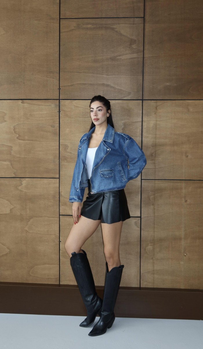 Kadın Blue Denim Ceket