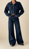 Cep Kapak Detaylı Rinse Denim Ceket