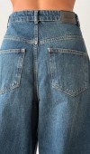 Extra Wide Leg Dark Blue Tint Jean Pantolon