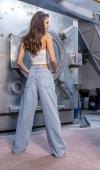 Yüksek Bel Cep Detaylı Blue E. Wide Leg Jean Pantolon Yüksek Bel Cep Detaylı Blue E. Wide Leg Jean Pantolon