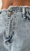Yüksek Bel Bol Kesim Light Blue Jean Pantolon