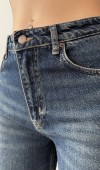 Yüksek Bel Bol ;paça Kahve Tint Jean Pantolon