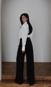 Yüksek Bel Extra Bol Paça Black Black Jean Panolon