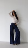 Yüksek Bel Yandan Pile Detaylı Extra Bol Kesim Rinse Jean Pantolon