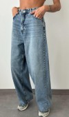 Extra Wide Leg Blue Jean Pantolon