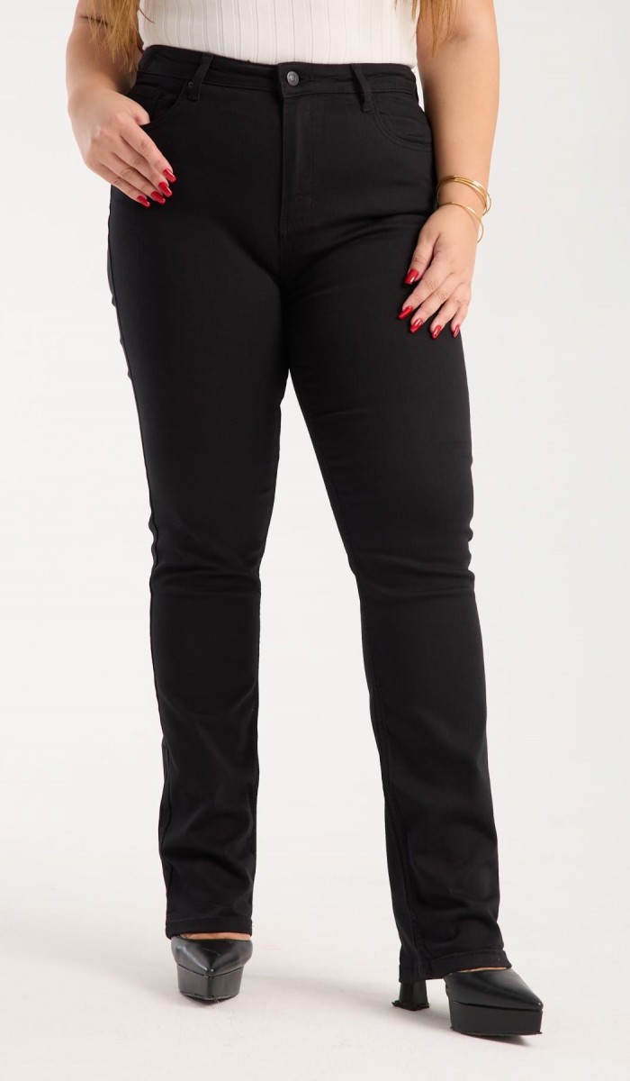 Yüksek Bel Klasik Kesim Black Battal Jean Pantolon Yüksek Bel Klasik Kesim Black Battal Jean Pantolon