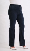 Yüksek Bel Boru Paça Battal Kesim Blue Black Jean Pantolon
