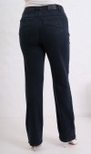 Yüksek Bel Boru Paça Battal Kesim Blue Black Jean Pantolon