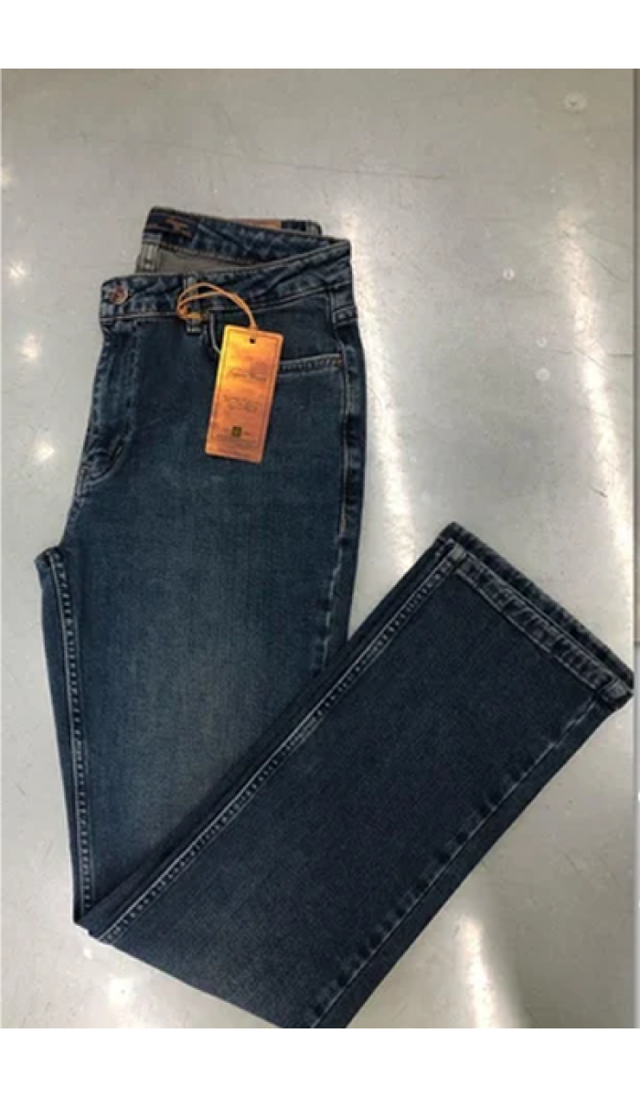 Kadın Yüksek Bel Boru Paça Dark Blue Jean Pantolon