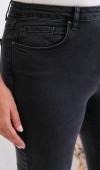 Yüksek Bel Yarım Boru Paça Battal Kesim Füme Jean Pantolon