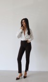 Mia Dark Brown Jean Pantolon