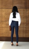 Kadın Dar Paça Yüksek Bel Dark Blue Jean Pantolon