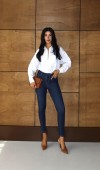 Kadın Dar Paça Yüksek Bel Dark Blue Jean Pantolon