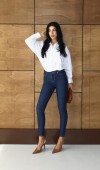 Kadın Dar Paça Yüksek Bel Dark Blue Jean Pantolon