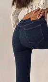 Kadın Dar Paça Skinny Kesim Dark Blue Jean Pantolon