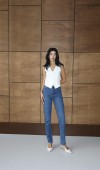 Yüksek Bel Klasik Kesim Dar Paça Blue Tokalı Jean Pantolon
