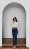 Yüksek Bel Klasik Kesim Dar Paça Dark Blue Jean Pantolon