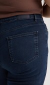 Kadın Yüksek Bel Yarım Boru Paça Blue Black Jean Pantolon Kadın Yüksek Bel Yarım Boru Paça Blue Black Jean Pantolon