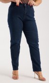 Kadın Yüksek Bel Yarım Boru Paça Blue Black Jean Pantolon Kadın Yüksek Bel Yarım Boru Paça Blue Black Jean Pantolon