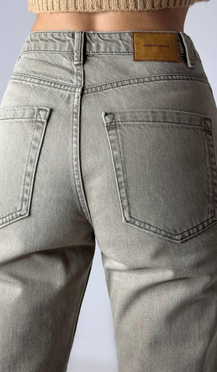 Yüksek Bel Boru Paça Bilek Boy Dark Blue Jean Pantolon
