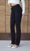 Yüksek Bel Klasik Kesim Black Jean Pantolon