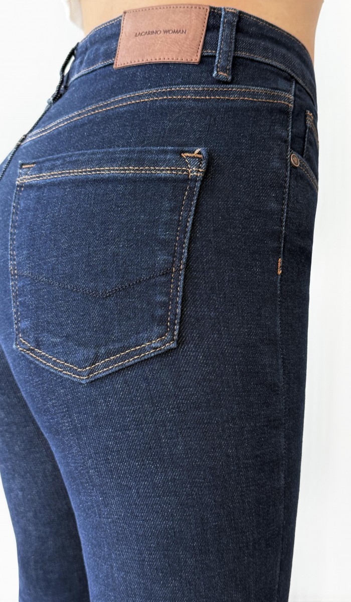 Klasik Kesim Yüksek Bel Rinse Jean Pantolon