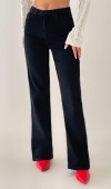 Yüksek Bel Düz Kesim Black Jean Pantolon