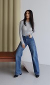 Yüksek Bel Blue Nita Jean Pantolon