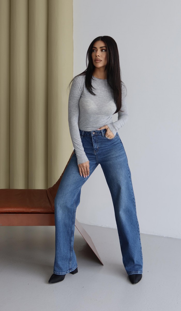 Yüksek Bel Blue Nita Jean Pantolon