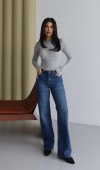 Yüksek Bel Blue Nita Jean Pantolon