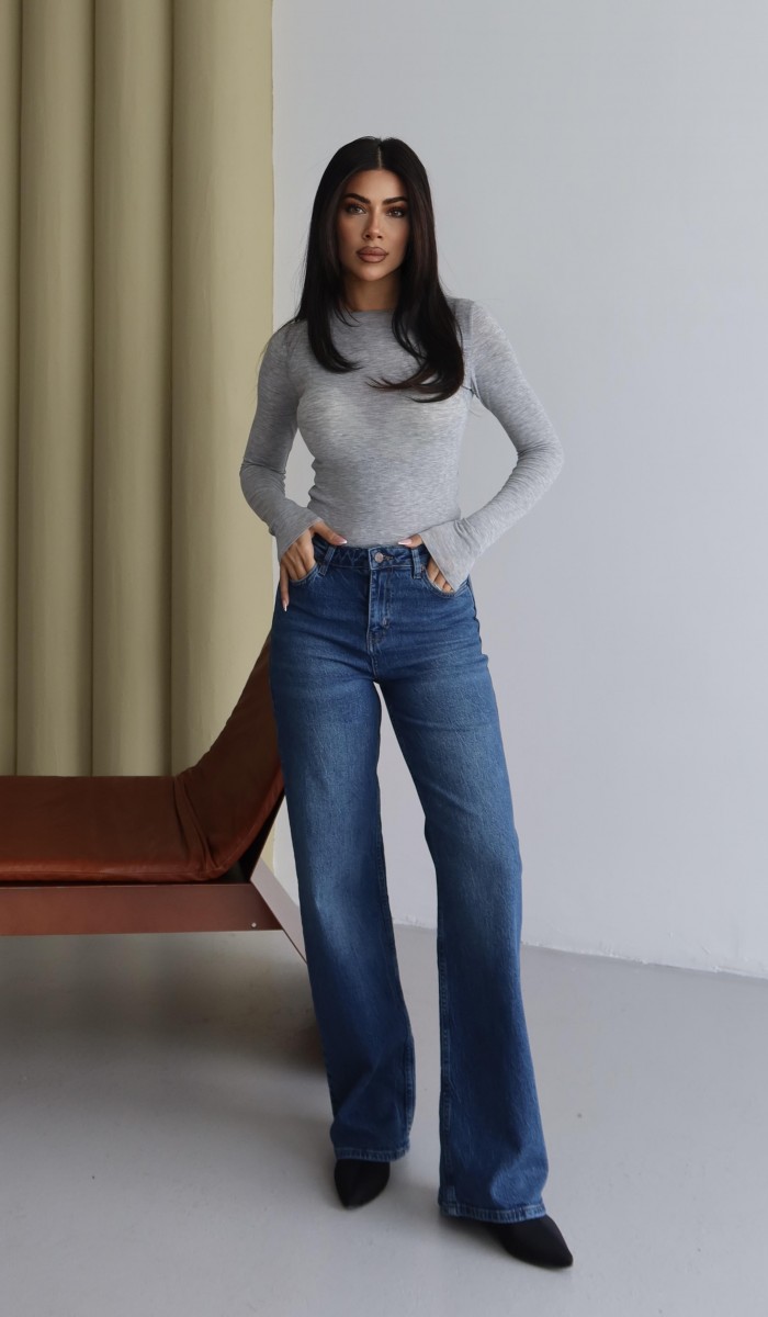 Yüksek Bel Blue Nita Jean Pantolon