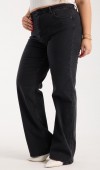Yüksek Bel Geniş Kesim Füme Jean Pantolon Yüksek Bel Geniş Kesim Füme Jean Pantolon