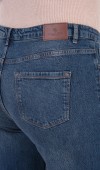 Yüksek Bel Battal Kesim İspanyol Paça Kahve Tint Jean Pantolon