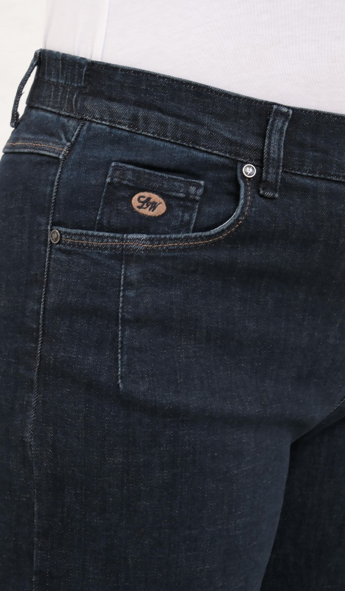 Yüksek Bel Battal Kesim Kahve Tint Jean Pantolon