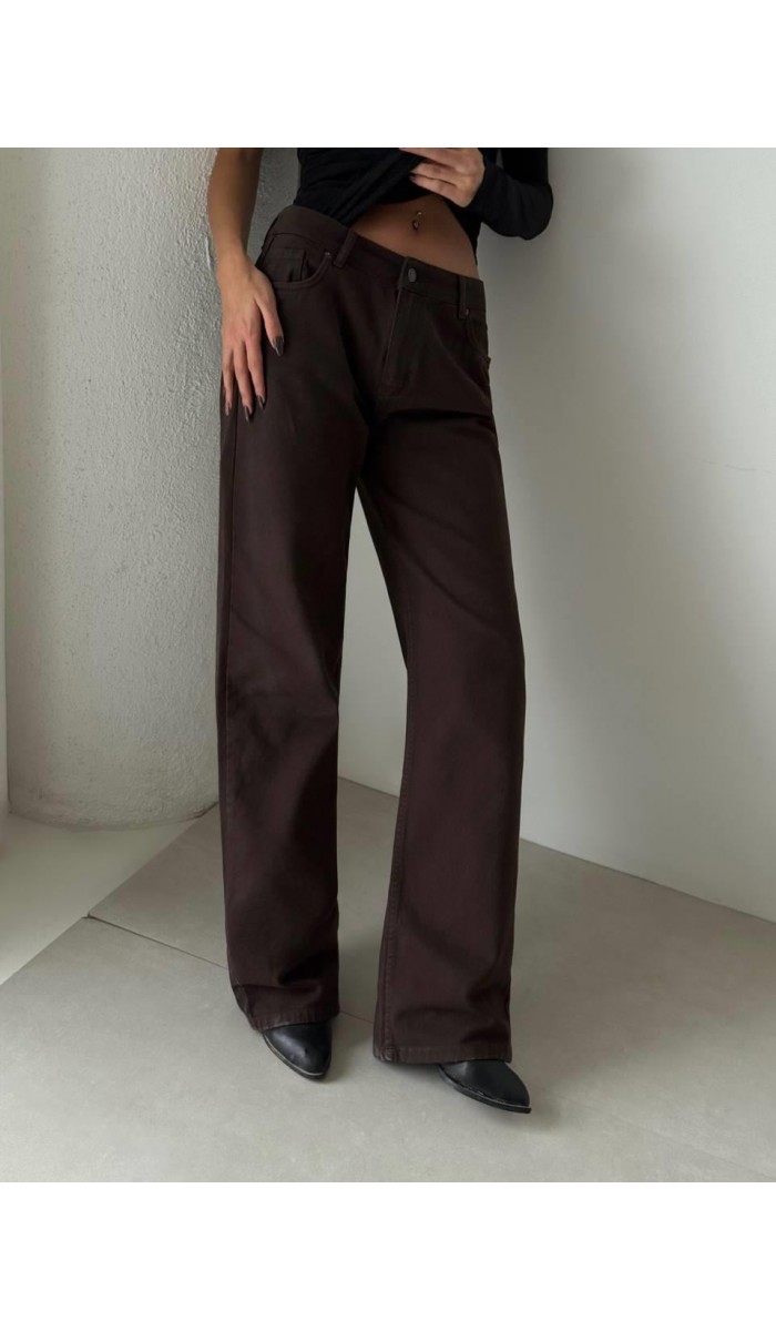 Relax Fit Brown Jean Pantolon Relax Fit Brown Jean Pantolon