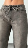 Yüksek Bel Rahat Kesim Relax Fit Kahve Tint Jean Pantolon