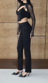Yüksek Bel Paça Kesik Detaylı Black Jean Pantolon