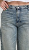 Yüksek Bel Bol Kesim Blue Tint Skater Jean Pantolon