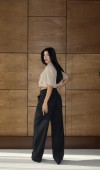 Skater Fit Yüksek Bel Bol Paça Black Jean Pantolon