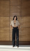 Skater Fit Yüksek Bel Bol Paça Black Jean Pantolon