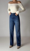 Yüksek Bel Normal Kalıp Blue Jean Pantolon