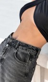 Yüksek Bel Normal Kalıp Onyx Black Jean Pantolon
