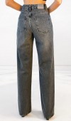 Yüksek Bel Normal Kalıp Onyx Black Jean Pantolon