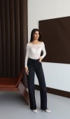 Yüksek Bel Rahat Kalıp Black Black Jean Pantolon