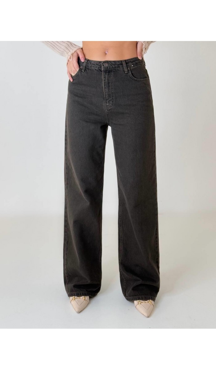 Geniş Paça Wide leg Brown Jean Pantolon