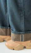 Kadın Yüksek Bel Bol Kesim Od Brown Jean Pantolon