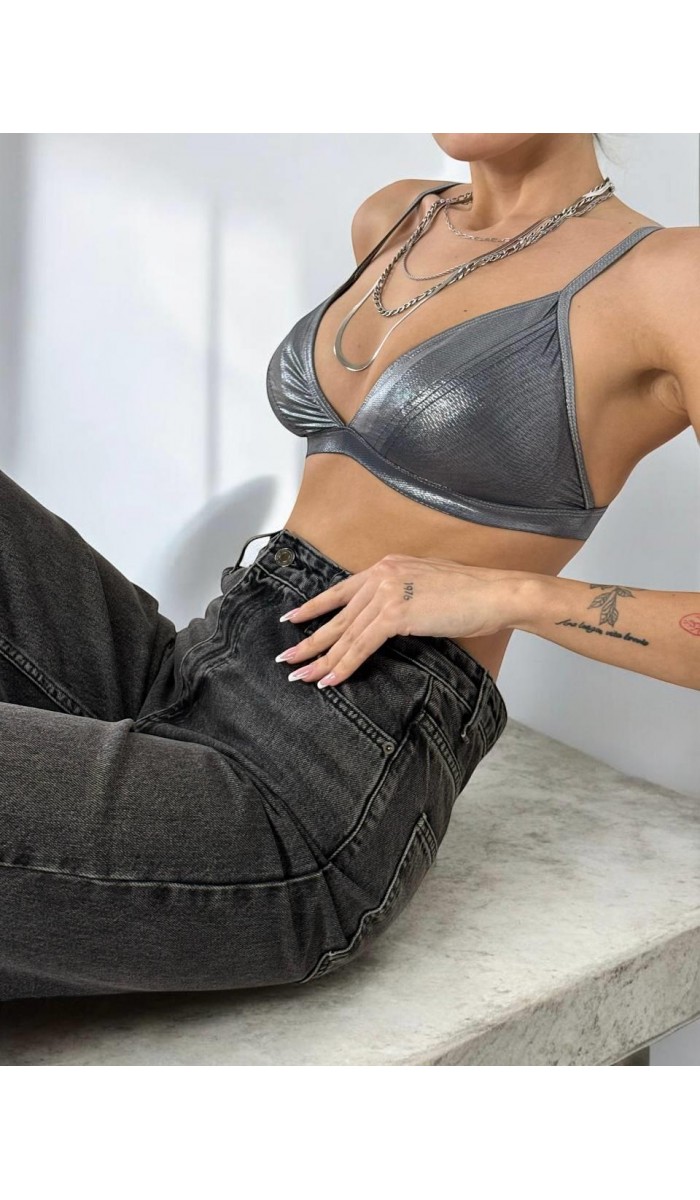 Kadın Yüksek Bel Bol Kesim Onyx Black Jean Pantolon