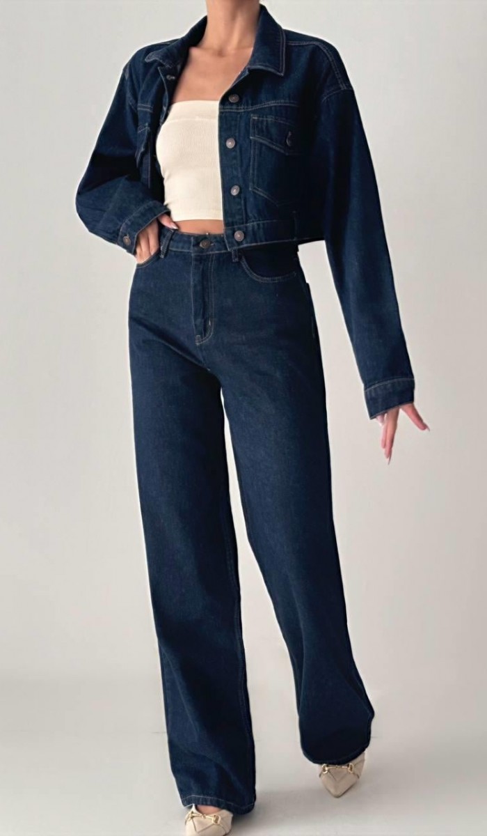 Geniş Paça Wide leg Rinse Jean Pantolon