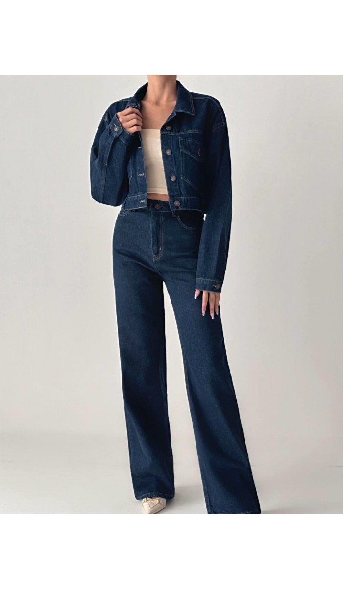 Geniş Paça Wide leg Rinse Jean Pantolon